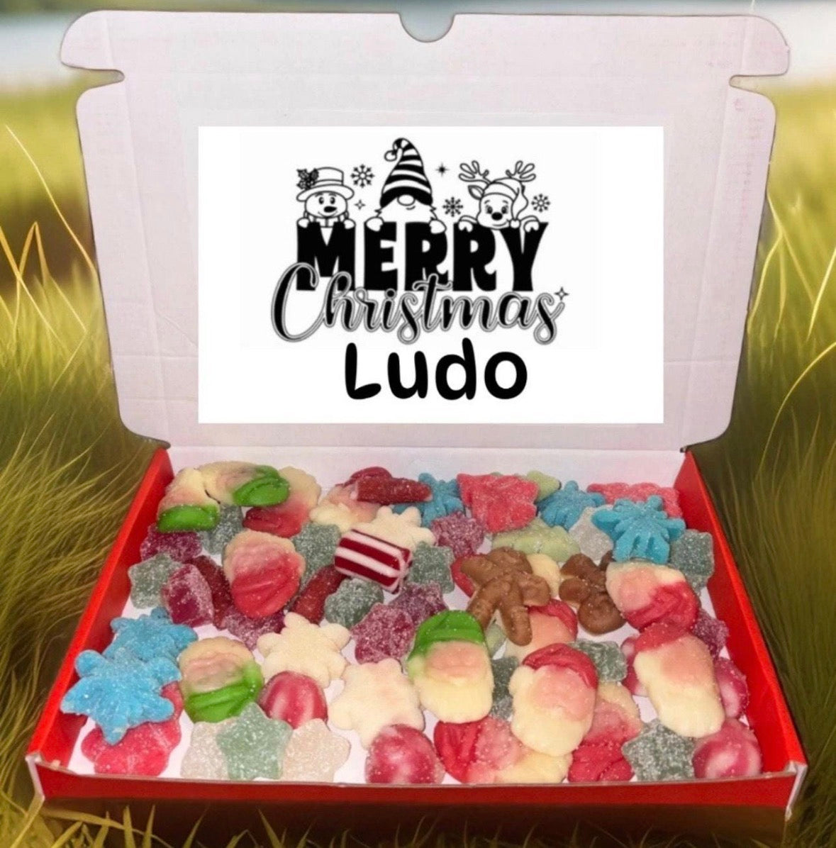 Personalised Christmas Gummy Sweet Mix Gift Box