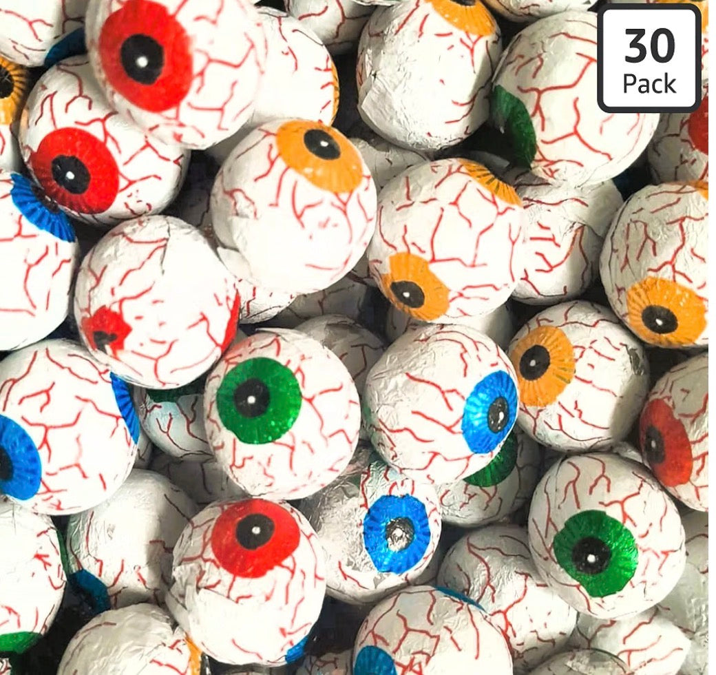30 Solid Milk Chocolate Eyeballs