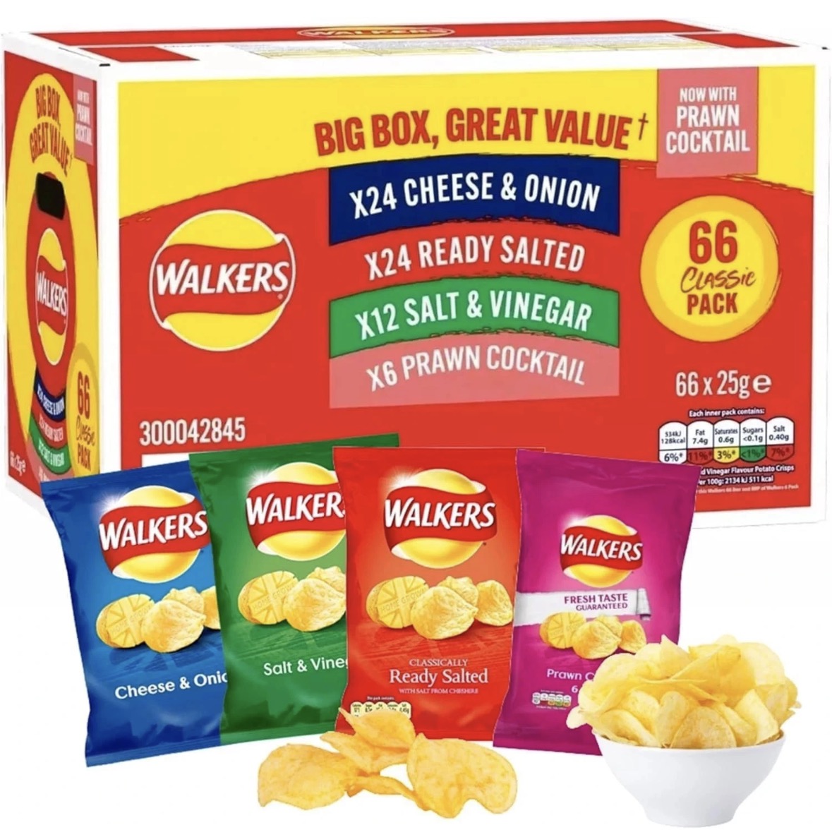 Walkers Crisps Variety Box Pack of 66x