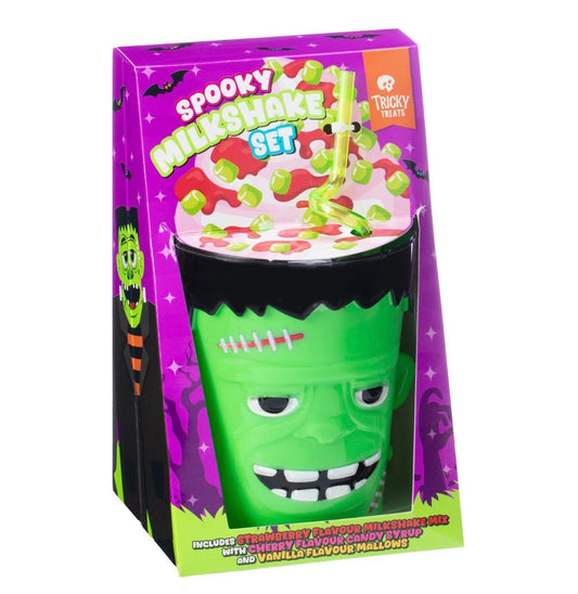 Spooky Frankenstein Milkshake Set With Cup Make Your Own Halloween Milkshake