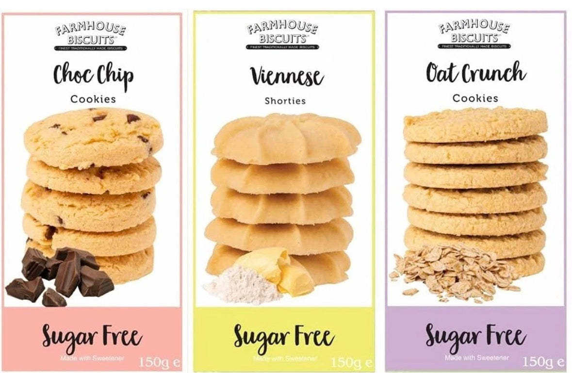 Biscuits Sugar Free Bundle, Pack of 3 x 150g, Diabetic Snack