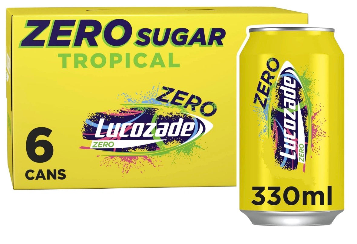 Zero Sugar Drink Tropical 330ml can (Pack of 6)