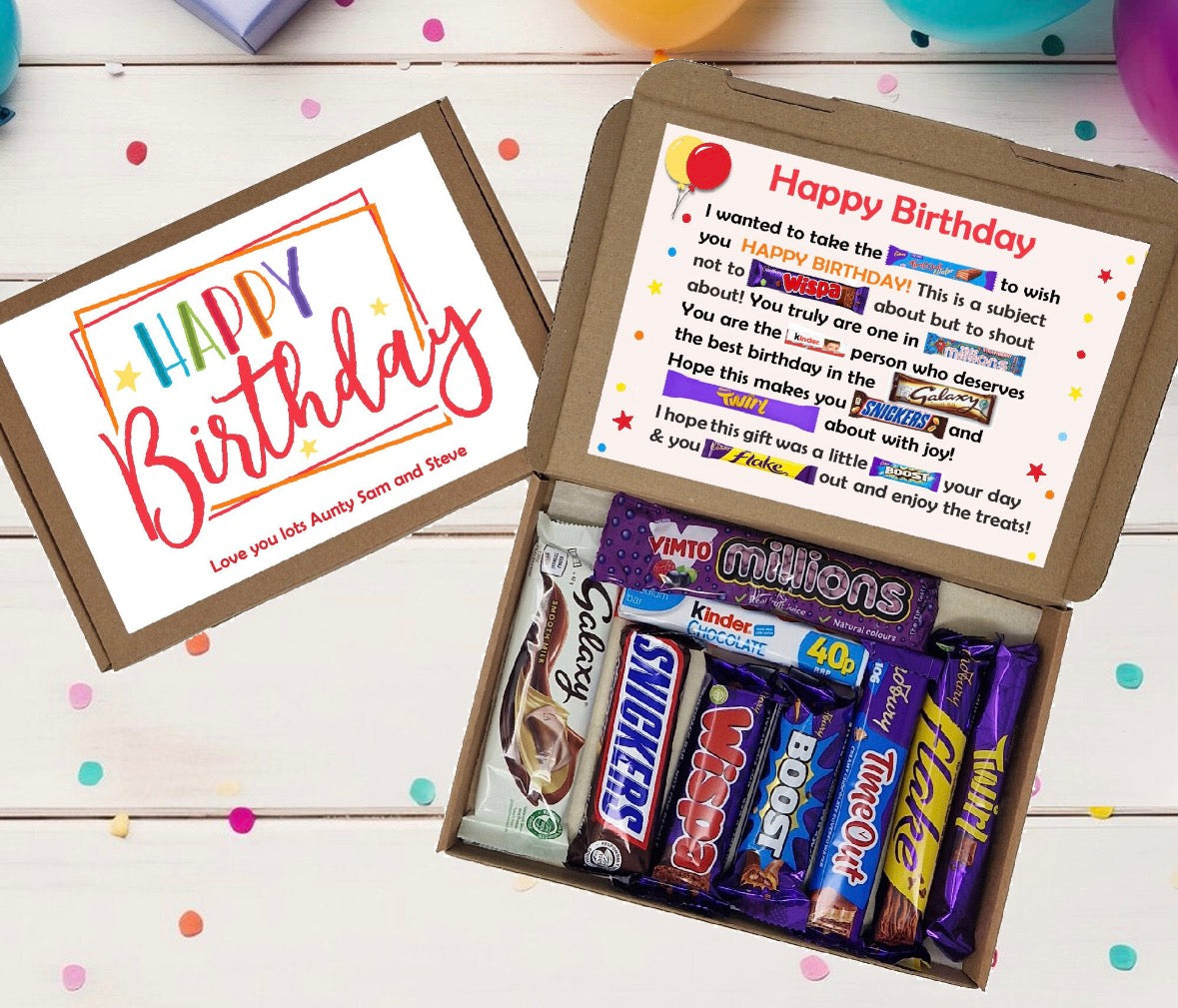 Birthday Gift Poem Chocolate Treats Box Hamper