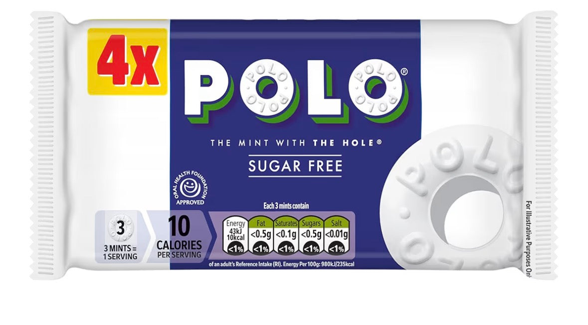 Polo Sugar Free Mint Tube Multipack, 4