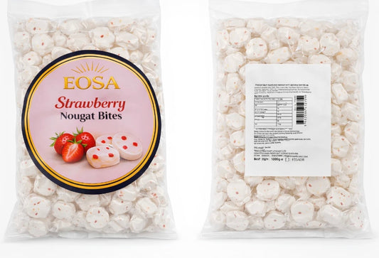 Strawberry Nougat Bites 1kg Traditional Strawberry Nougat