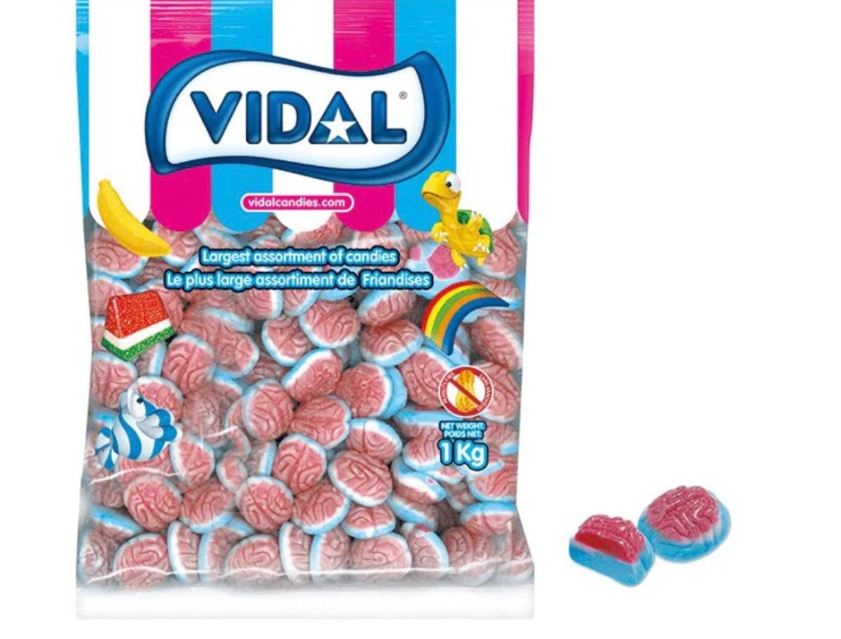 Jelly Filled Brains - 1kg, Fruit Flavoured Gummy Sweets